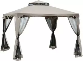 Pavėsinė Outsunny 3x3 m, pilka (Grey)