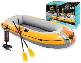 pripuciamas - Pripučiama valtis INTEX Challenger 2, 236 cm x 114 cm x 41 cm, 2 vietų su siurbliu ir 2 irkliais - 1 nuotrauka