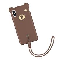 Baseus "Flexible Silicone Back Cover Case Apple iPhone XS Max" Brown Bear