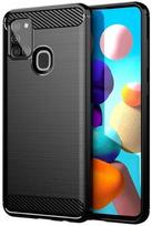 TakeMe Carbon Effect Back Case For Samsung Galaxy A21s Black