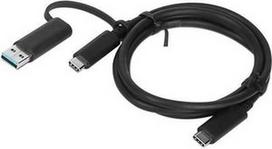 lenovo usb c - Lenovo Hybrid USB/USB Type-C To USB Type-C Cable 1m Black - 1 nuotrauka