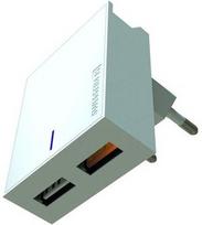 Swissten Premium Dual USB QC3.0 Travel Charger 23W White
