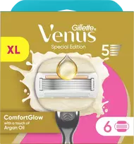 Gillette Venus ComfortGlow Argan Oil keičiamos skustuvo galvutės, 6 vnt