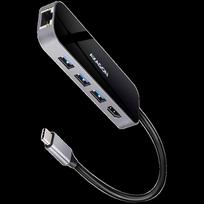 Axagon HMC-6GL SuperSpeed USB-C 6in1 Hub, Juodas (Black)