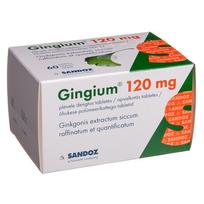 tabletes - GINGIUM, plėvele dengtos tabletės, N60 - 1 nuotrauka