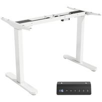 remote 3 - HOMCOM Elektrinis aukščio reguliuojamas stalo rėmas, baltas (White) - 1 nuotrauka