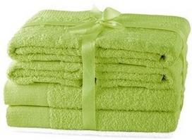 AmeliaHome Amari Towel Set Light Green 6pcs