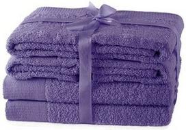 AmeliaHome Amari Towel Set Dark Purple 6pcs
