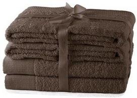 AmeliaHome Amari Towel Set Brown 6pcs