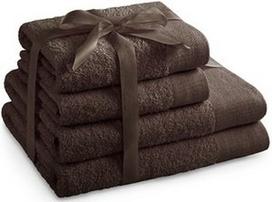 AmeliaHome Amari Towel Set Brown 4pcs