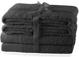 AmeliaHome Amari Towel Set Charcoal 6pcs