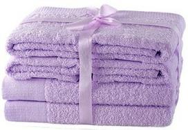 AmeliaHome Amari Towel Set Purple 6pcs