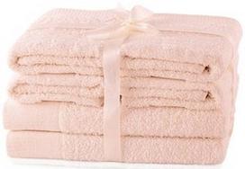 AmeliaHome Amari Towel Set Pink 6pcs