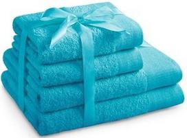AmeliaHome Amari Towel Set Turquoise 4pcs