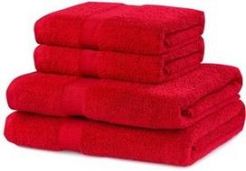 DecoKing Marina Towel Set 4pcs Dark Red