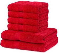 DecoKing Marina Towel Set 6pcs Dark Red