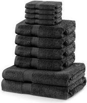 DecoKing Marina Towel Set 10pcs Charcoal