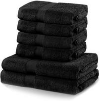 DecoKing Marina Towel Set 6pcs Black