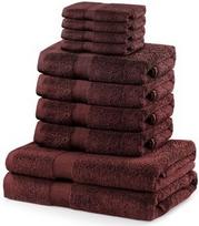 DecoKing Marina Towel Set 10pcs Brown
