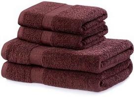 DecoKing Marina Towel Set 4pcs Brown
