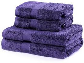 DecoKing Marina Towel Set 4pcs Purple