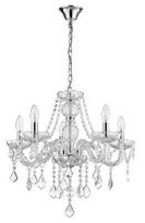 Light Prestige Cristallo 5 Hanging Lamp E14 5x60W Transparent
