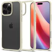 Dėklas Spigen Crystal Hybrid, prislopintos smėlio spalvos - iPhone 16 Pro Max