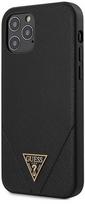 Guess "Saffiano V Stitch Cover iPhone 12 / 12 Pro" Black