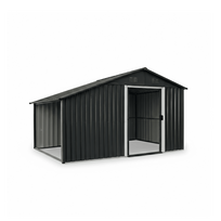 metalinis sandeliukas - Metalinis sandėliukas su malkine, 5,77 m2, antracito (Anthracite) - 1 nuotrauka