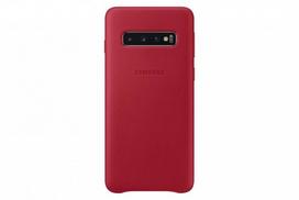 telefonas samsung s10 - Samsung "Leather Cover Galaxy S10 (EF-VG973LRE)" Red - 1 nuotrauka