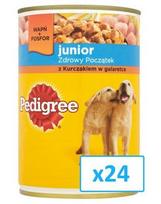PEDIGREE Puszka junior kura w galarecie 400 g x24