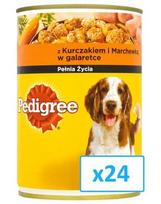 PEDIGREE Puszka kura marchewka w galarecie 400g x24