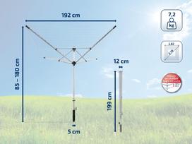 skalbiniu dziovykle - Leifheit LinoLift 600 QuickStart - 2 nuotrauka