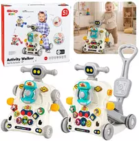 sokliukai - Lean Toys 5-in-1 interaktyvus edukacinis stumdukas Pilkas (Gray) - 1 nuotrauka