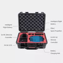 dji krepsys - PGYTECH DJI Air 3/3S laikymo dėklas Juodas (Black) - 1 nuotrauka