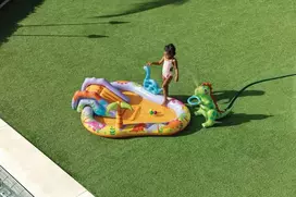 vaiku zaidimu aikstele - Intex Pripučiama vaikų baseino vandens žaidimų aikštelė Dino Park 201 x 157 x 69 cm, 56139 - 1 nuotrauka