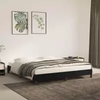 Lova VLX Velvet 280386, juoda, 214.5x194 cm, su grotelėmis