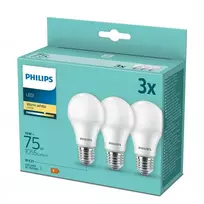 Philips LED A60 E27 10W 1055 lm 2700K 3 vnt.