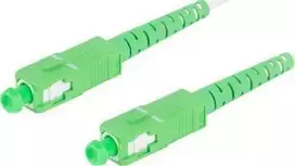 lanberg 10" - LANBERG šviesolaidinis patchcord SM SC/APC-SC/APC simplex 20m Baltas (White) - 1 nuotrauka
