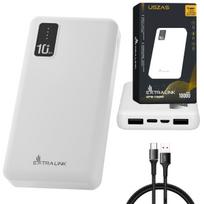 atsarginis maitinimo saltinis power bank - Extralink EPB-098W 10000 mAh Balta (White) - 1 nuotrauka