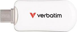 usb c atmintukas - Verbatim Plectra 256GB USB-C White (Balta) 30230 - 1 nuotrauka