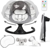 elektriniai gultukai - Kidwell LUXI 2in1 elektrinis gultukas/sūpynės, melanžas/juodas (Dark Melange/Black) - 1 nuotrauka