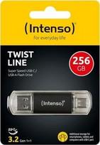 usb flash 256gb - Intenso Twist Line 256GB Anthracite (Antracitas) - 1 nuotrauka