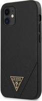 Guess "GUHCP12SVSATMLBK Saffiano V Stitch Cover iPhone 12 Mini" Black