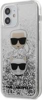 Karl Lagerfeld "KLHCP12SKCGLSL Liquid Glitter 2 Heads Cover iPhone 12 Mini" Silver