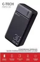 C-Tech BATCT1343 30000 mAh Juodas (Black)