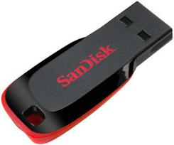 usb 16gb - SanDisk Cruzer Blade 32GB Black (Juodas) - 1 nuotrauka