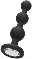 Analinis kaištis Silicone Beaded Diamond Butt Plug Ouch!
