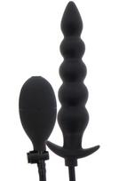 Analinis kaištis Hidden Desire Inflatable Ribbed Advance, juodas