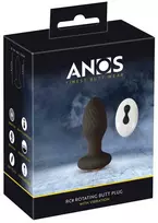 Analinis kaištis Anos Rotating Butt Plug, juodas